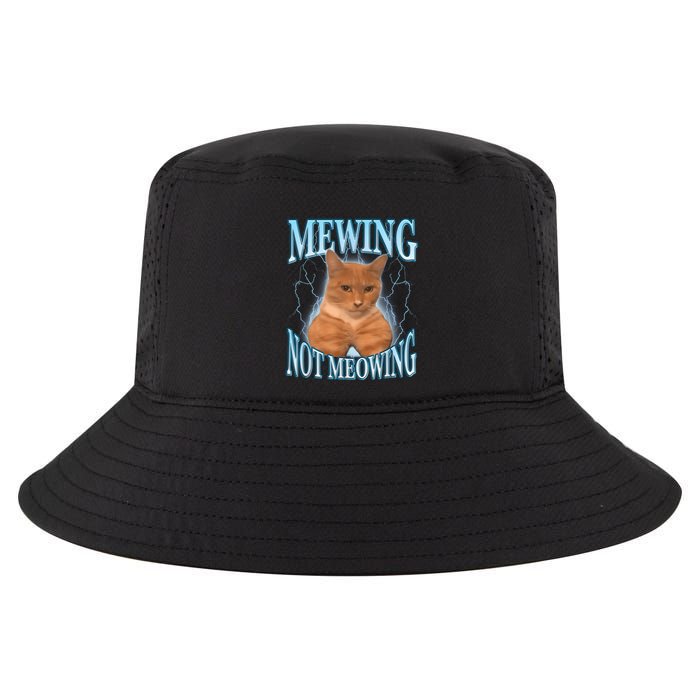 Funny Cat Meme Mewing Looksmax Meowing Cat Trend Cool Comfort Performance Bucket Hat