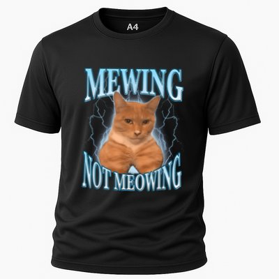 Funny Cat Meme Mewing Looksmax Meowing Cat Trend Performance Shirt