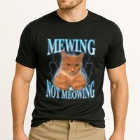 Funny Cat Meme Mewing Looksmax Meowing Cat Trend Cooling Performance Crew T-Shirt