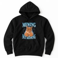 Funny Cat Meme Mewing Looksmax Meowing Cat Trend Hoodie