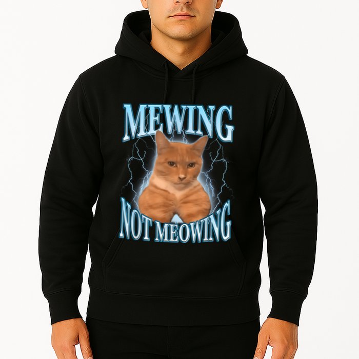Funny Cat Meme Mewing Looksmax Meowing Cat Trend Hoodie