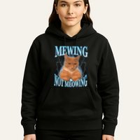 Funny Cat Meme Mewing Looksmax Meowing Cat Trend Hoodie