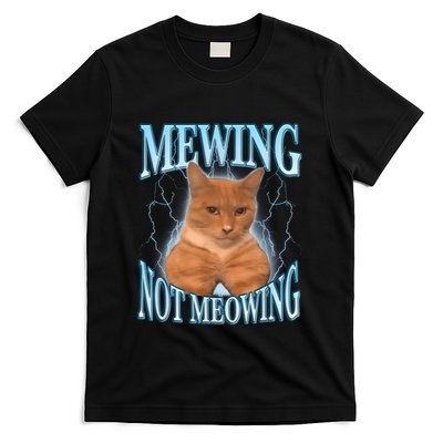 Funny Cat Meme Mewing Looksmax Meowing Cat Trend T-Shirt