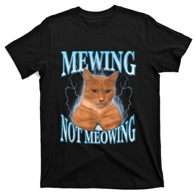 Funny Cat Meme Mewing Looksmax Meowing Cat Trend T-Shirt