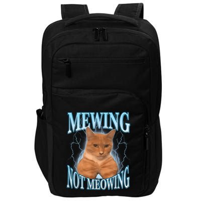 Funny Cat Meme Mewing Looksmax Meowing Cat Trend Impact Tech Backpack