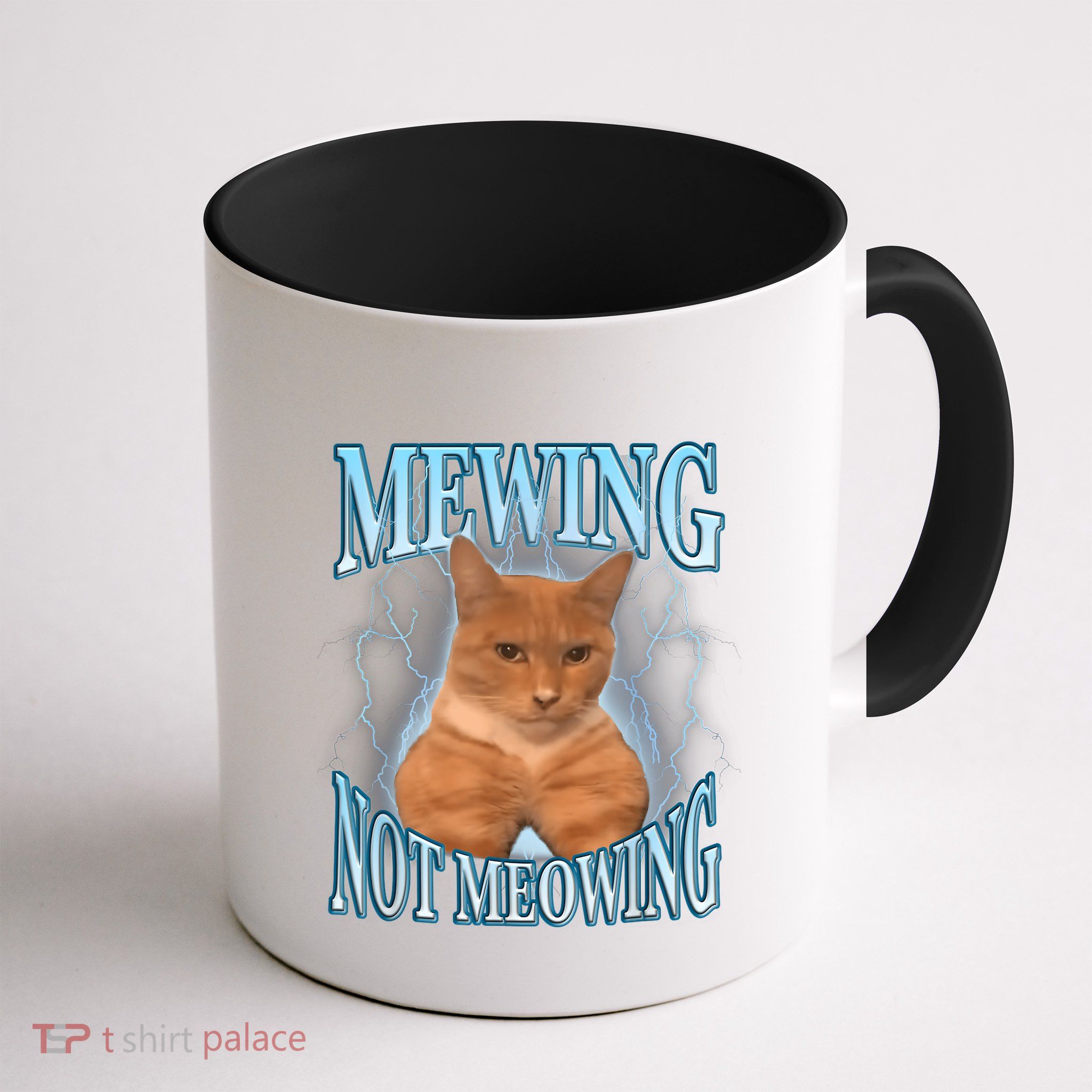 Funny Cat Meme Mewing Looksmax Meowing Cat Trend Mug