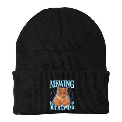 Funny Cat Meme Mewing Looksmax Meowing Cat Trend Beanie
