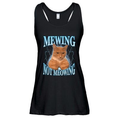Funny Cat Meme Mewing Looksmax Meowing Cat Trend Ladies Essential Flowy Tank
