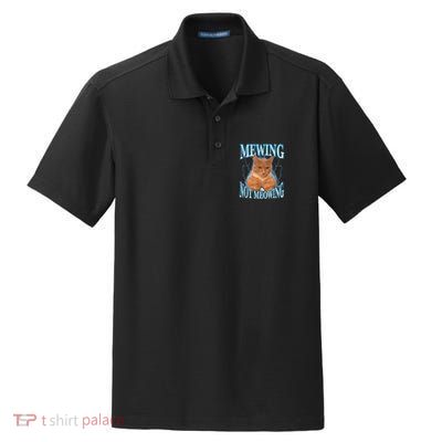 Funny Cat Meme Mewing Looksmax Meowing Cat Trend Dry Zone Grid Polo