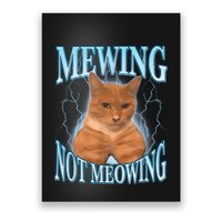 Funny Cat Meme Mewing Looksmax Meowing Cat Trend Poster