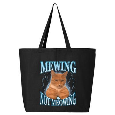 Funny Cat Meme Mewing Looksmax Meowing Cat Trend 25L Jumbo Tote