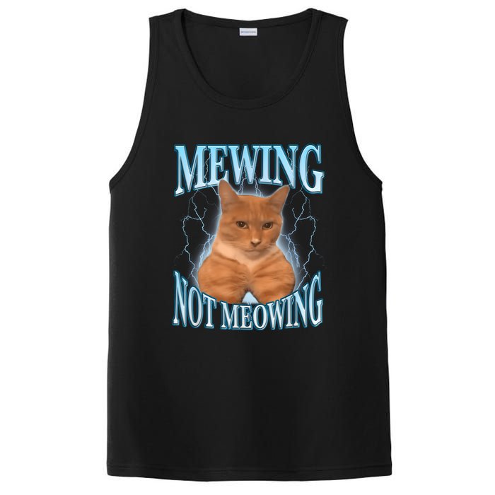 Funny Cat Meme Mewing Looksmax Meowing Cat Trend PosiCharge Competitor Tank