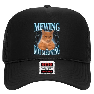Funny Cat Meme Mewing Looksmax Meowing Cat Trend Trucker Hat