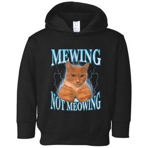 Funny Cat Meme Mewing Looksmax Meowing Cat Trend Toddler Hoodie