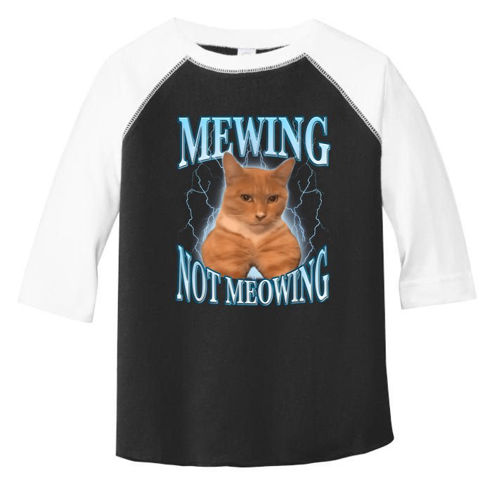 Funny Cat Meme Mewing Looksmax Meowing Cat Trend Toddler Fine Jersey T-Shirt