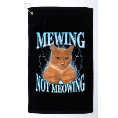Funny Cat Meme Mewing Looksmax Meowing Cat Trend Golf Towel