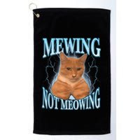 Funny Cat Meme Mewing Looksmax Meowing Cat Trend Golf Towel
