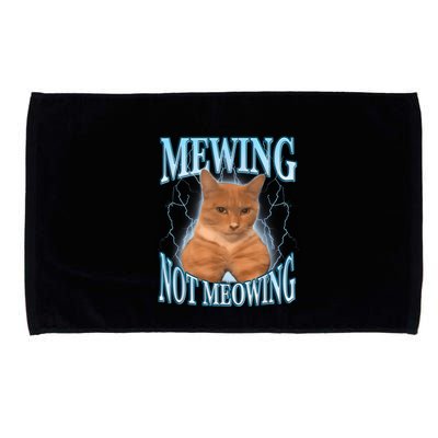 Funny Cat Meme Mewing Looksmax Meowing Cat Trend Microfiber Hand Towel