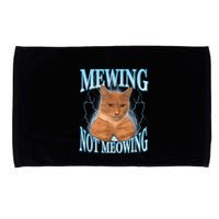 Funny Cat Meme Mewing Looksmax Meowing Cat Trend Microfiber Hand Towel