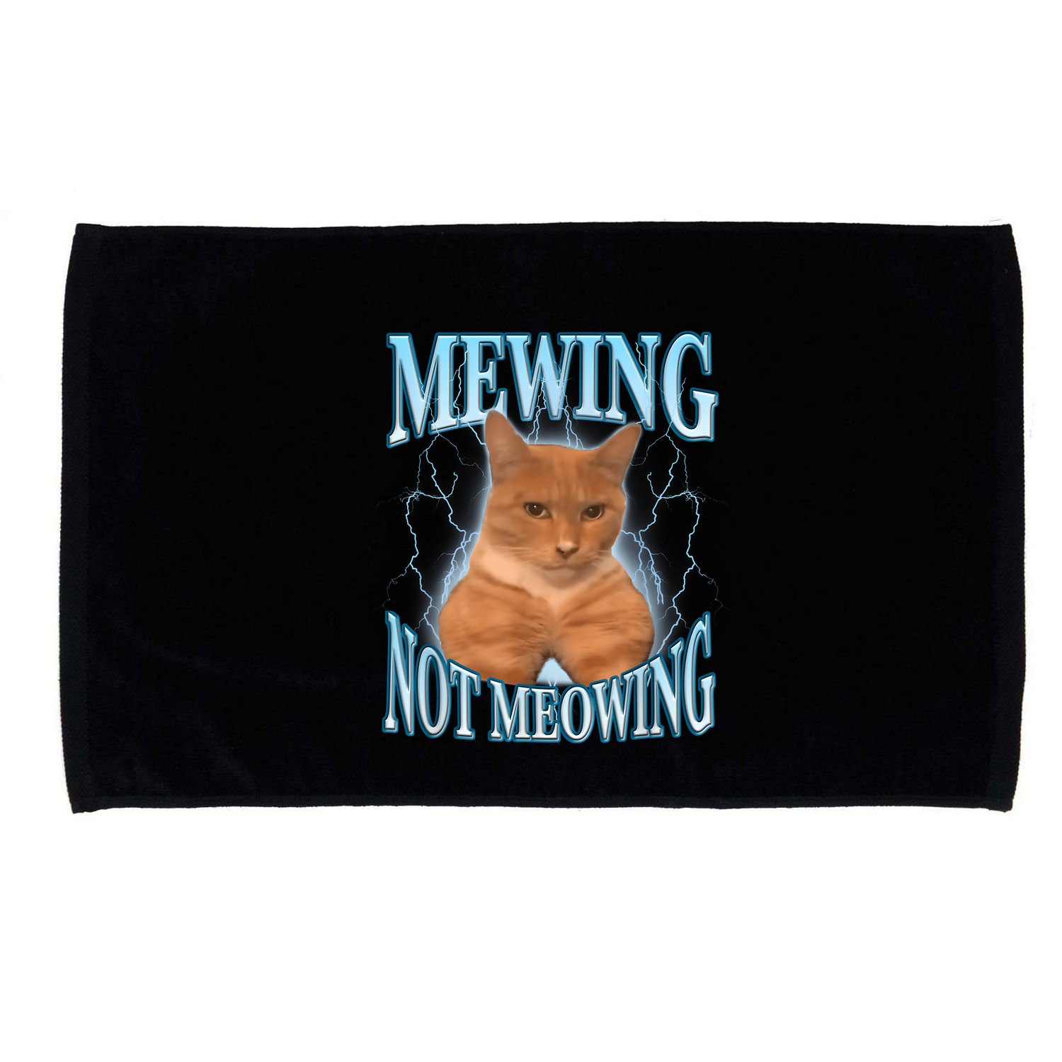 Funny Cat Meme Mewing Looksmax Meowing Cat Trend Microfiber Hand Towel