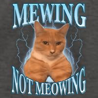 Funny Cat Meme Mewing Looksmax Meowing Cat Trend Vector Backpack