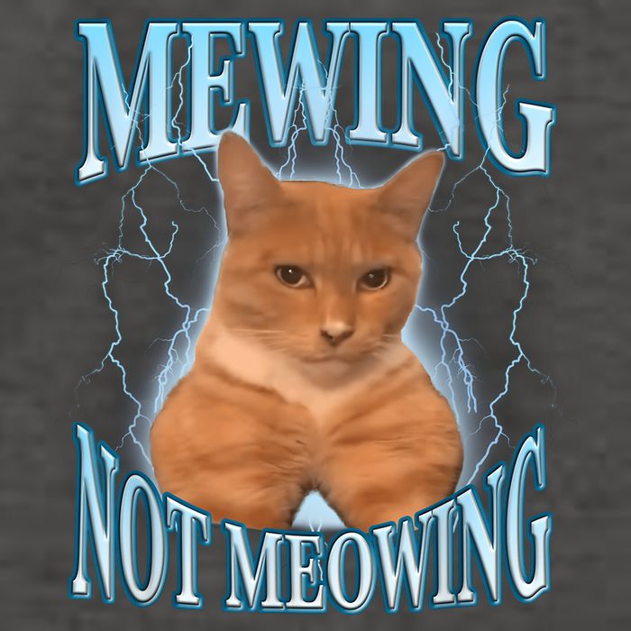 Funny Cat Meme Mewing Looksmax Meowing Cat Trend Vector Backpack