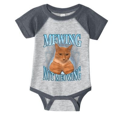 Funny Cat Meme Mewing Looksmax Meowing Cat Trend Infant Baby Jersey Bodysuit