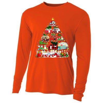 Funny Camping Merry Christmas Tree Camper Snow Rv Lights Meaningful Gift Cooling Performance Long Sleeve Crew