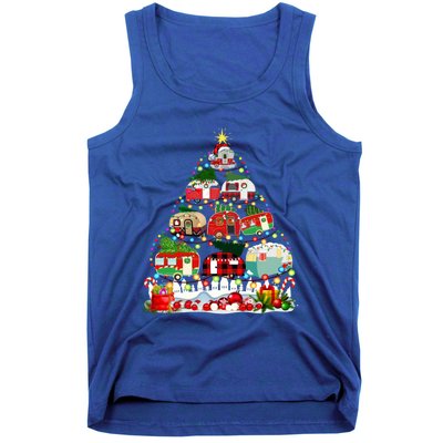 Funny Camping Merry Christmas Tree Camper Snow Rv Lights Meaningful Gift Tank Top