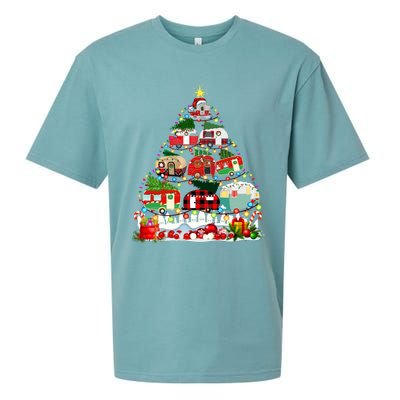 Funny Camping Merry Christmas Tree Camper Snow Rv Lights Meaningful Gift Sueded Cloud Jersey T-Shirt