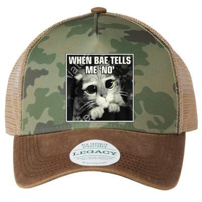 Funny Cat Meme When Bae Tells Me No Legacy Tie Dye Trucker Hat