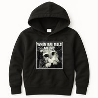 Funny Cat Meme When Bae Tells Me No Kids Hoodie