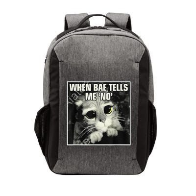 Funny Cat Meme When Bae Tells Me No Vector Backpack