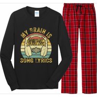 Funny & Cool Music Lover Life My Brain Is 80% Song Lyrics Long Sleeve Pajama Set