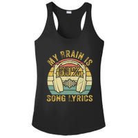 Funny & Cool Music Lover Life My Brain Is 80% Song Lyrics Ladies PosiCharge Competitor Racerback Tank