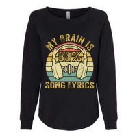 Funny & Cool Music Lover Life My Brain Is 80% Song Lyrics Womens California Wash Sweatshirt