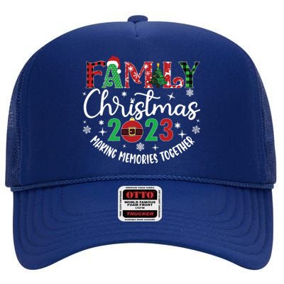 Family Christmas Making Memories Together High Crown Mesh Back Trucker Hat