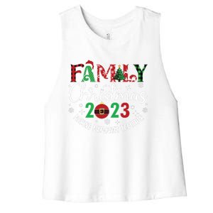 Family Christmas Making Memories Together Women's Racerback Cropped Tank