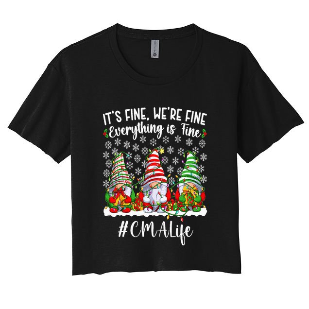 Funny Certified Medical Assistant Christmas CMA Xmas Party Crop Top