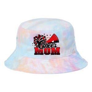 Football Cheer Mom Red Black Pom Leopard Tie Dye Newport Bucket Hat