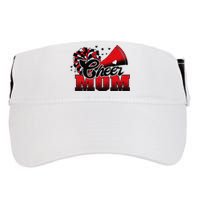 Football Cheer Mom Red Black Pom Leopard Adult Drive Performance Visor