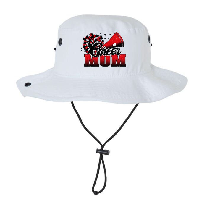 Football Cheer Mom Red Black Pom Leopard Legacy Cool Fit Booney Bucket Hat