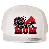 Football Cheer Mom Red Black Pom Leopard Wool Snapback Cap