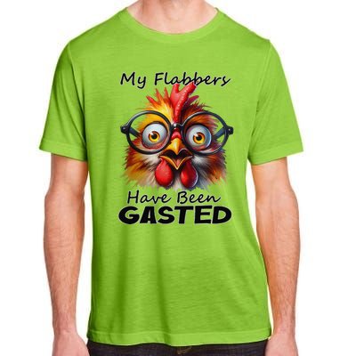 Funny Chicken My Flabbers Have Been Gasted Retro Graphic Adult ChromaSoft Performance T-Shirt