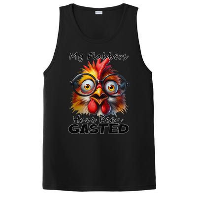 Funny Chicken My Flabbers Have Been Gasted Retro Graphic PosiCharge Competitor Tank