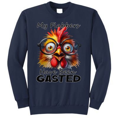 Funny Chicken My Flabbers Have Been Gasted Retro Graphic Sweatshirt