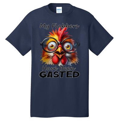 Funny Chicken My Flabbers Have Been Gasted Retro Graphic Tall T-Shirt