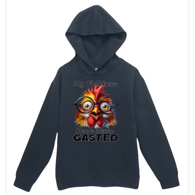 Funny Chicken My Flabbers Have Been Gasted Retro Graphic Urban Pullover Hoodie