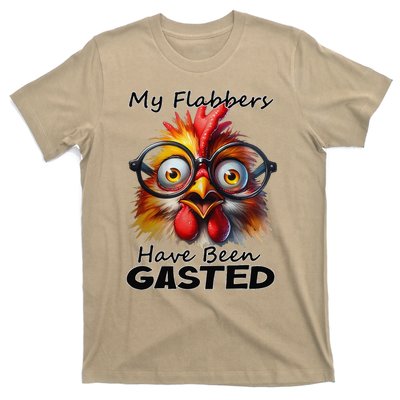 Funny Chicken My Flabbers Have Been Gasted Retro Graphic T-Shirt