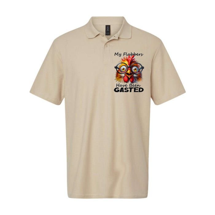 Funny Chicken My Flabbers Have Been Gasted Retro Graphic Softstyle Adult Sport Polo